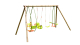 SOULET - Columpio Infantil de Madera SUZANNE con Cara a Cara y Asiento Bebé