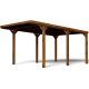 Cochera de Madera Victor Individual 3,22 x 5,11 x 2,52 m en Pino Tratado PEFC
