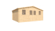 Caseta de Madera de 17 m² FOREST STYLE Vallo Modern  4,90 x 4,04 x 2,38 m Caseta Exterior con Ventanas y Puertas de Cristal