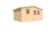 Caseta de Madera de 12 m² FOREST STYLE Vallo Modern  4,08 x 3,53 x 2,26 m Cobertizo Exterior con Ventana y Puertas de Cristal