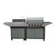 Cocina de exterior Cook'in Garden BURN 80 PREMIUM con barbacoa de gas de 5 quemadores y fregadero