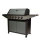 Barbacoa de gas Cook'in Garden BURN 80 PREMIUM de 5 quemadores con plancha y parrillas de hierro fundido