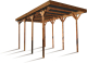 Cochera de Madera para Autocaravana 7,35 x 4,40 x 3,15 m en Pino Tratado