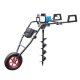 LEMAN - Ahoyadora Térmica LOTAR053 de 52 cm³ con Motor de 1700 W y Carretilla con Broca Ø150 mm
