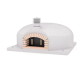 MOVELAR - Horno de Leña Exterior de Obra Modelo OLYMPUS MONS (Blanco - 200 x 200 x 95 cm) – Aislado con Corcho y 3 Mantas Cerámicas - REF: M00569