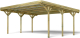 Cochera de Madera Jean Doble 6,02 x 5,11 x 2,52 m para 2 Coches