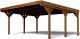 Cochera de Madera Victor Doble 6,02 x 5,11 x 2,52 m para 2 Coches