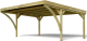 Cochera de Madera Victor Modern Doble 6,02 x 5,11 x 2,52 m de Estilo Moderno