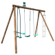 SOULET - Columpio Infantil de Madera GABIN con Balancín y Escalera