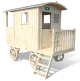 SOULET - Casita Infantil de Madera CARRY Móvil Estilo Roulotte