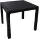 Mesa MIJAS de Polipropileno Negro 90 x 90 cm Imitación Ratán para Exterior