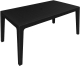 Mesa MIJAS de Polipropileno Negro 150 x 90 cm Imitación Ratán para Exterior