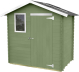 Caseta de Madera de 2,6 m² ALCE Bh16 Livia 198 x 130 cm Cobertizo de Jardín Verde con Puerta Simple y Ventana Frontal