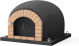 MOVELAR - Horno de Leña Exterior de Obra Modelo STROMBOLI (Negro - 80 x 80 x 72 cm) – Aislado con Corcho y 3 Mantas Cerámicas - REF: 7017/1