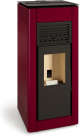 TJ - Estufa de Pellet Canalizable Nahia de 9,5 kW - Color Burdeos