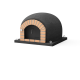 MOVELAR - Horno de Leña Exterior de Obra Modelo STROMBOLI (Negro - 80 x 80 x 72 cm) – Aislado con Corcho y 3 Mantas Cerámicas - REF: 7017/1