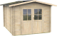 Caseta de Madera de 6,3 m² ALCE Bh25 Opera 250 x 250 cm Cobertizo de Jardín XL de 25 mm con Puerta Doble con Ventana