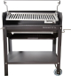 BELLIDO - Barbacoa Argentina ARGENTA 70m Negra Profesional con Parrilla Elevable de 72 cm para Leña o Carbón