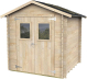 Caseta de Madera de 3,9 m² ALCE Bh19 Hobby 198 x 198 cm Cobertizo de Jardín con Puerta Doble con Ventana y Suelo OSB3