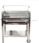 BELLIDO - Barbacoa Argentina ARGENTA 70i Inoxidable Profesional con Parrilla Elevable de 72 cm para Leña o Carbón