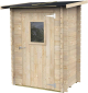 Caseta de Madera de 1,4 m² ALCE Bh19 Hobby Monofalda 146 x 98 cm Caseta Adosada de Jardín con Puerta con Ventana y Suelo OSB3