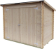 Caseta de Madera de 2,8 m² ALCE Bh16 Eureka 218 x 130 cm Caseta Adosada de Jardín con Puerta Doble y Suelo OSB3