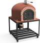 MOVELAR - Horno de Leña Exterior de Obra Modelo GRAN CANÁRIA (Burdeos - 80 x 80 x 170 cm) – Aislado con Corcho y 3 Mantas Cerámicas - REF: M00033