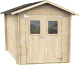 Caseta de Madera de 3,9 m² ALCE Bh19 Roby 198 x 198 cm Cobertizo de Jardín de 19 mm con Puerta Doble con Ventana y Suelo Machihembrado