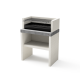 TUOZI - Barbacoa de Obra para Carbón Modelo PLAN 1 PLUS (Gris - 78 x 47 x 102 cm)