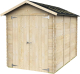 Caseta de Madera de 4,9 m² ALCE Bh16 Fiamma 178 x 273 cm Cobertizo de Jardín Grande con Puerta Doble sin Suelo