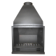 FOGO SUR - Barbacoa de Leña Interior Modelo B70 de 79,5 x 40 x 129 cm en Acero con Rejilla de Hierro Fundido