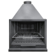 FOGO SUR - Barbacoa de Leña Interior Modelo A80 de 88 x 50 x 129 cm en Acero con Rejilla de Hierro Fundido