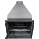 FOGO SUR - Barbacoa de Leña Interior Modelo B80 de 88 x 53 x 130,5 cm en Acero con Rejilla de Hierro Fundido