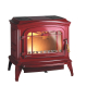 Estufa de leña Invicta BRADFORD ROJA de 9 kW
