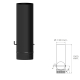 Tubo Estufa Acero Vitrificado Negro Ø 120 mm con Llave 1 Metro Alta Temperatura