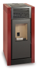 TJ - Estufa de Pellets Modelo EVA de 8 kW - Color Burdeos