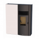 BRONPI - Estufa de Pellets Extraplana Color Marfil Modelo ADRY-MF de 11 kW