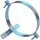 Abrazadera para tubo de estufa galvanizado con soporte de 200 mm - Pack 2 piezas