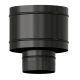 Sombrerete antirrevocante vitrificado negro Ø 200 mm - Resistente al viento y al agua