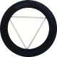 Plafón embellecedor vitrificado negro Ø 100 mm - Accesorio decorativo para estufas