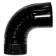 Codo de estufa vitrificado negro de 130 mm 90° - Alta resistencia y estética