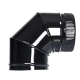 Codo de estufa vitrificado negro de 200 mm 90° - Curva resistente para gran diámetro