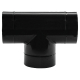 Te Estufa Negro Vitrificado 150 mm 90° para Estufas de Leña