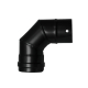 Codo vitrificado negro para estufa pellet Ø80 mm 90° - Resistente y fácil de instalar