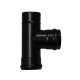 Te Estufa Pellet Vitrificada Ø80 mm 90° para Estufas de Pellet
