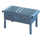 FLORES CORTÉS - 33227 - Barbacoa Mesa para Carbón 340 x 230 x 210 mm. de 0,8 mm.
