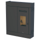 BRONPI - Estufa de Pellets Extraplana Color Negro Modelo CIRA-NE de 8 kW