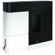 BRONPI - Caldera de Pellets Extraplana Negro Y Blanco Modelo CLARA-HIDRO de 18 kW