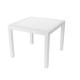 Mesa MIJAS de Polipropileno Blanco 90 x 90 cm Imitación Ratán para Exterior