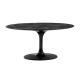 Mesa TUL Oval Mármol Negro de 160 x 90 cm en Fibra de Vidrio